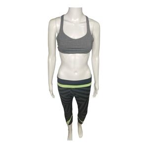 Lululemon Inspire Crop Seawheeze Chevron Shuffle, Size 6